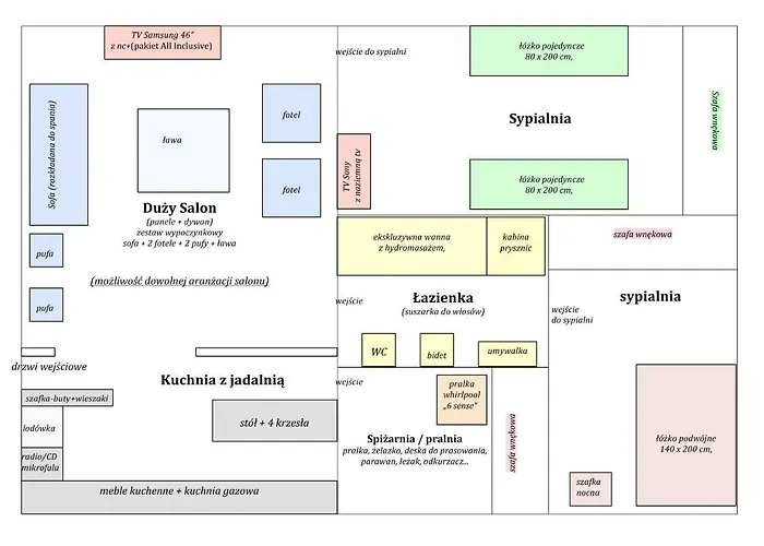 Daire Plaza Z 2 Sypialniami I Salonem - 150 M Od Morza *